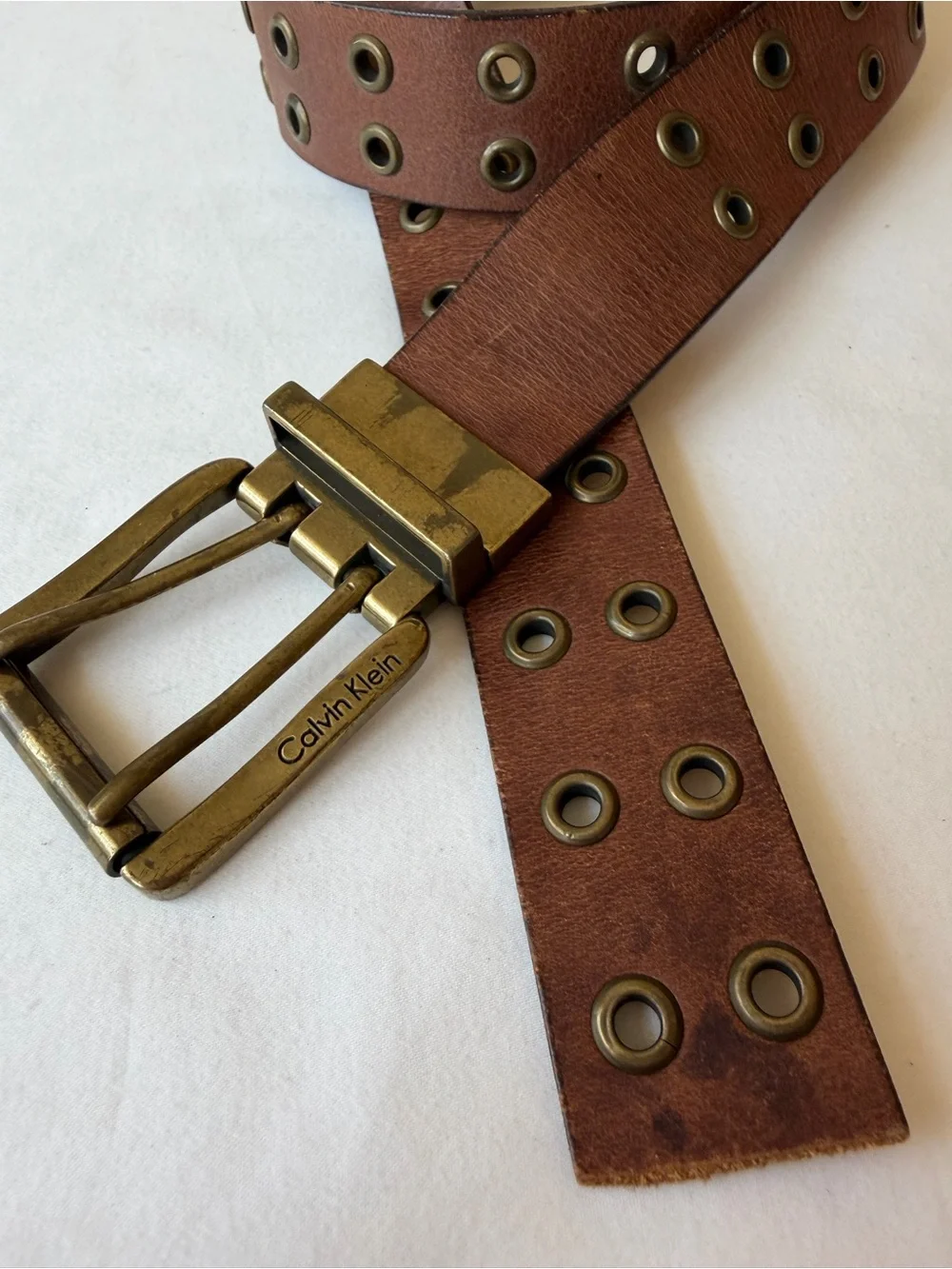 Calvin Klein Jeans Women’s Genuine Leather Brown Belt Size XL